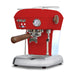 image of Dream PID coffee machine from the side and front. The color of this model is Red and the background it white.